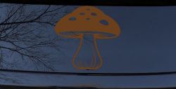 Mushroom Car or Truck Window Vinyl Decal Sticker (Copper)