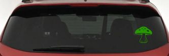 Mushroom Car or Truck Window Decal Sticker (Lime)