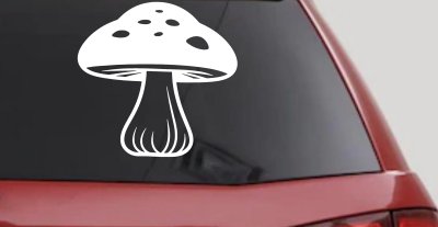 Mushroom Car or Truck Window Vinyl Decal Sticker