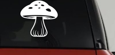 Mushroom Car or Truck Window Vinyl Decal Sticker