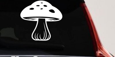 Mushroom Car or Truck Window Vinyl Decal Sticker