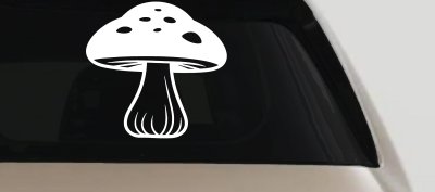 Mushroom Car or Truck Window Vinyl Decal Sticker