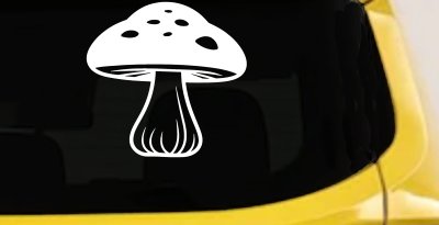 Mushroom Car or Truck Window Vinyl Decal Sticker