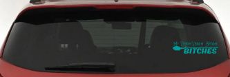 My Vroom Vroom Broom Bitches Car or Truck Window Vinyl Decal Sticker (Turquoise)