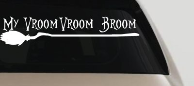 My Vroom Vroom Broom Car or Truck Window Vinyl Decal Sticker
