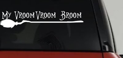 My Vroom Vroom Broom Car or Truck Window Vinyl Decal Sticker