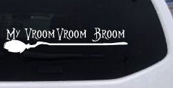 My Vroom Vroom Broom Car or Truck Window Decal Sticker