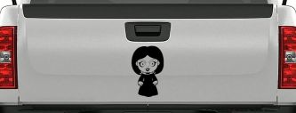 Tiffany Bride of Chucky Horror Kid Gothic Halloween Car or Truck Window Decal Sticker (Black)