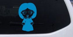 Tiffany Bride of Chucky Horror Kid Gothic Halloween Car or Truck Window Vinyl Decal Sticker (Blue)