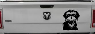 Shih Tzu Dog Car or Truck Window Decal Sticker (Black)