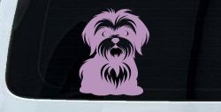 Shih Tzu Dog Car or Truck Window Vinyl Decal Sticker (Lilac)