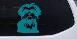 Shih Tzu Dog Car or Truck Window Decal Sticker (Turquoise Blue)