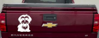 Shih Tzu Dog Car or Truck Window Vinyl Decal Sticker (White)