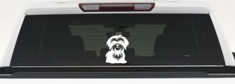 Shih Tzu Dog Car or Truck Window Decal Sticker (White)