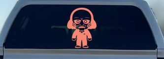 Jigsaw Horror Kid Gothic Halloween Car or Truck Window Vinyl Decal Sticker (Coral)