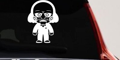 Jigsaw Horror Kid Gothic Halloween Car or Truck Window Vinyl Decal Sticker