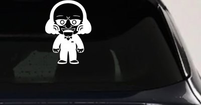 Jigsaw Horror Kid Gothic Halloween Car or Truck Window Vinyl Decal Sticker