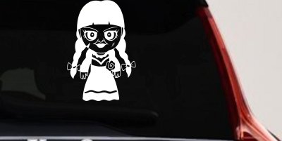Annabelle Horror Kid Gothic Halloween Car or Truck Window Vinyl Decal Sticker