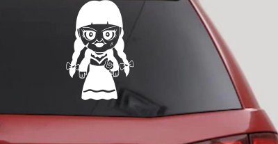 Annabelle Horror Kid Gothic Halloween Car or Truck Window Vinyl Decal Sticker