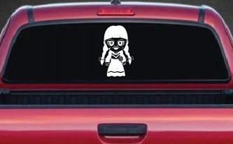 Annabelle Horror Kid Gothic Halloween Car or Truck Window Decal Sticker