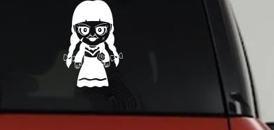 Annabelle Horror Kid Gothic Halloween Car or Truck Window Vinyl Decal Sticker