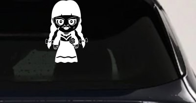 Annabelle Horror Kid Gothic Halloween Car or Truck Window Vinyl Decal Sticker