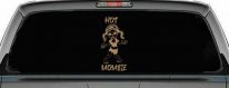 Hot Mombie Zombie Mom Girlie Car or Truck Window Vinyl Decal Sticker (Light Brown)