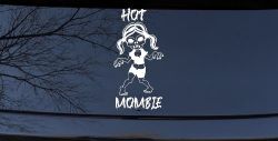 Hot Mombie Zombie Mom Girlie Car or Truck Window Decal Sticker