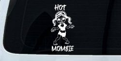 Hot Mombie Zombie Mom Girlie Car or Truck Window Decal Sticker