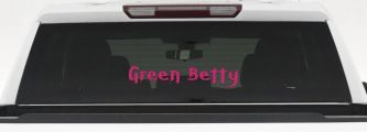 Green Betty Car or Truck Window Vinyl Decal Sticker (Hot Pink)