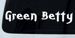 Green Betty Car or Truck Window Decal Sticker