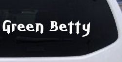 Green Betty Car or Truck Window Decal Sticker