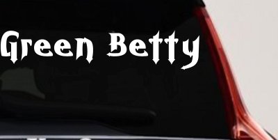 Green Betty Car or Truck Window Vinyl Decal Sticker