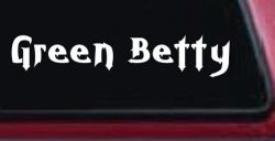 Green Betty Car or Truck Window Decal Sticker