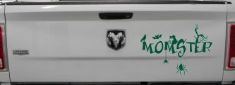 Momster Gothic Halloween Car or Truck Window Decal Sticker (Dark Green)