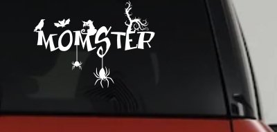 Momster Gothic Halloween Car or Truck Window Vinyl Decal Sticker