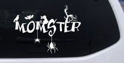 Momster Gothic Halloween Car or Truck Window Decal Sticker