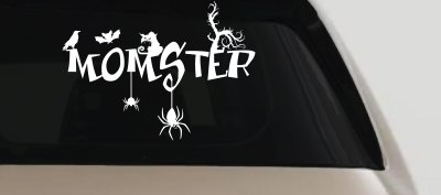 Momster Gothic Halloween Car or Truck Window Vinyl Decal Sticker