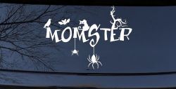 Momster Gothic Halloween Car or Truck Window Decal Sticker