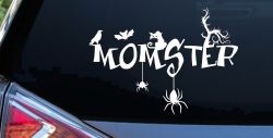 Momster Gothic Halloween Car or Truck Window Decal Sticker