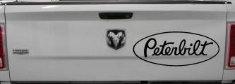 Peterbilt Car or Truck Window Vinyl Decal Sticker (Black)