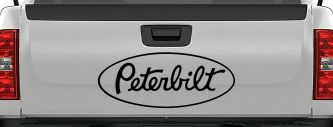Peterbilt Car or Truck Window Decal Sticker (Black)