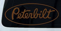 Peterbilt Car or Truck Window Decal Sticker (Copper)