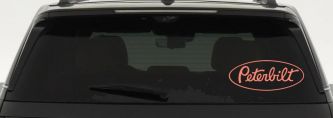 Peterbilt Car or Truck Window Decal Sticker (Coral)