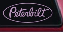Peterbilt Car or Truck Window Decal Sticker (Lilac)