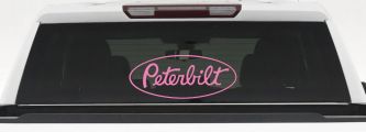 Peterbilt Car or Truck Window Decal Sticker (Pink)