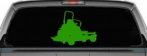 Zero Turn Lawn Mower Car or Truck Window Vinyl Decal Sticker (Lime)