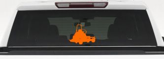 Zero Turn Lawn Mower Car or Truck Window Vinyl Decal Sticker (Orange)