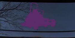 Zero Turn Lawn Mower Car or Truck Window Decal Sticker (Violet)