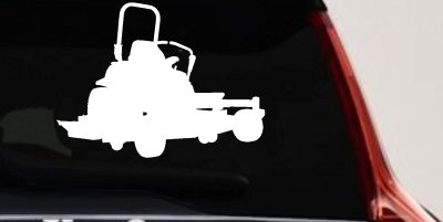 Zero Turn Lawn Mower Car or Truck Window Vinyl Decal Sticker
